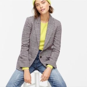 Jcrew houndstooth plaid wool blazer